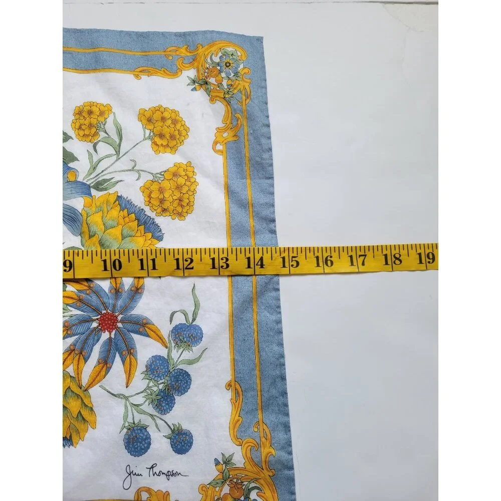 Jim Thompson Floral Handkerchief  Vintage Old Money Delicate Hand Bag Detail - Picture 4 of 6